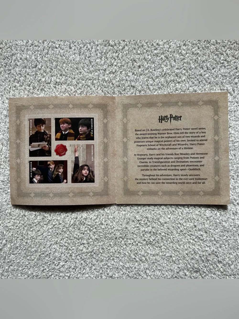 Limited Edition Harry Potter Forever Stamp Booklet